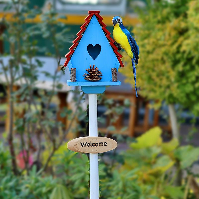 Xianci Outdoor Vogelhaus aus Massivholz: Garten-, Hof- oder Balkondekoration Ornament.