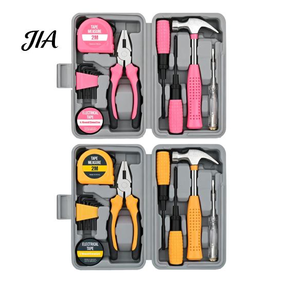 Portable Tool Set for Emergency Repairs 13Pcs Household Set, Hand Kit with Storage Case, Complete Assortment Home House Maintenance DIY Projects