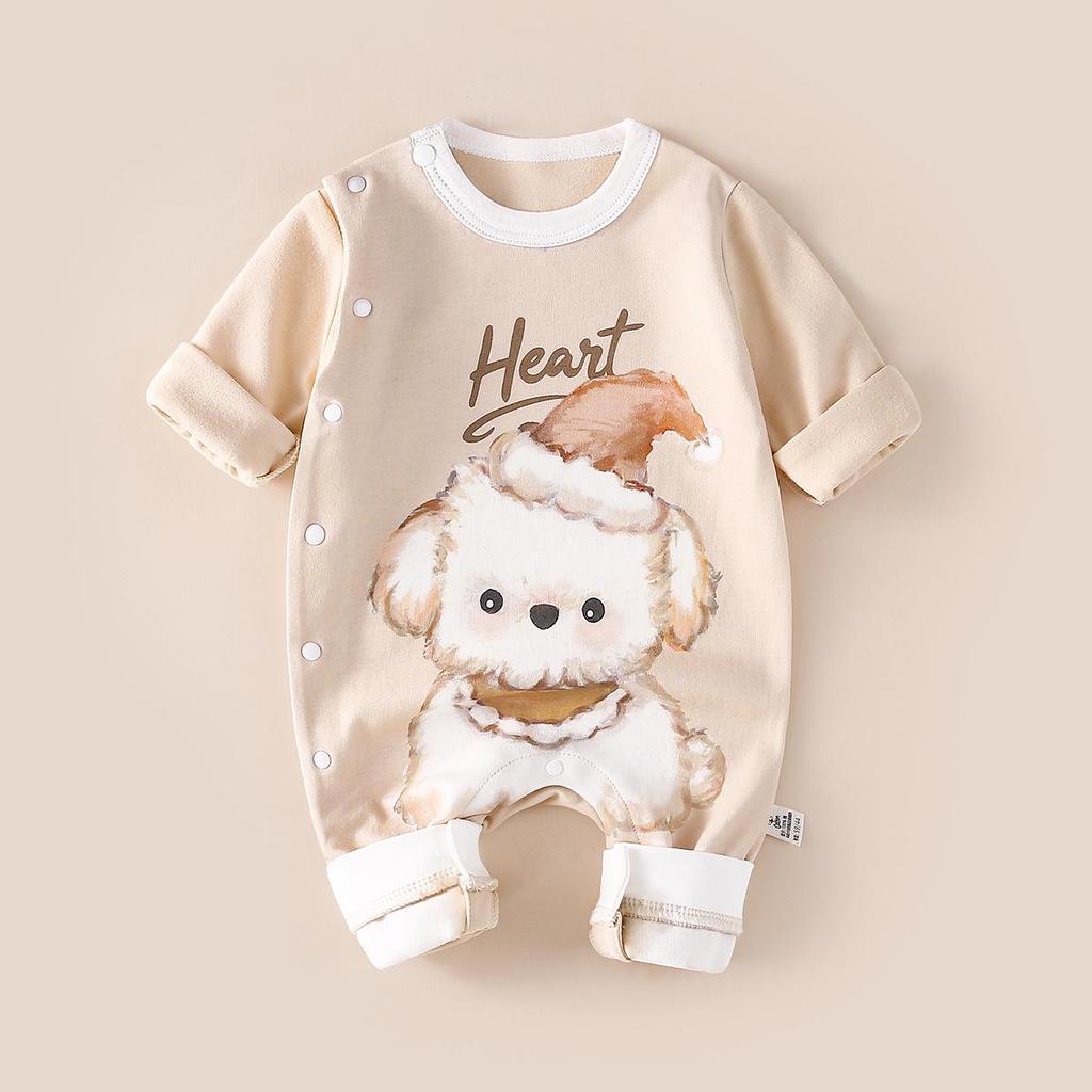 Newborn Unisex Cotton Rompers: Long Sleeve Onesies for Spring & Autumn