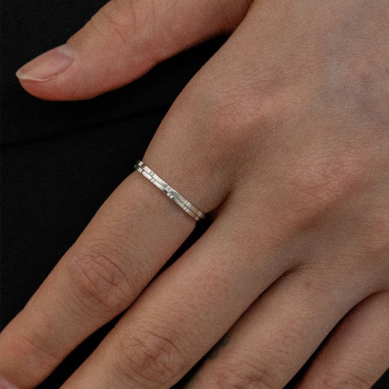 NORMALLEE [Silver 925] Basic Line Ring-2