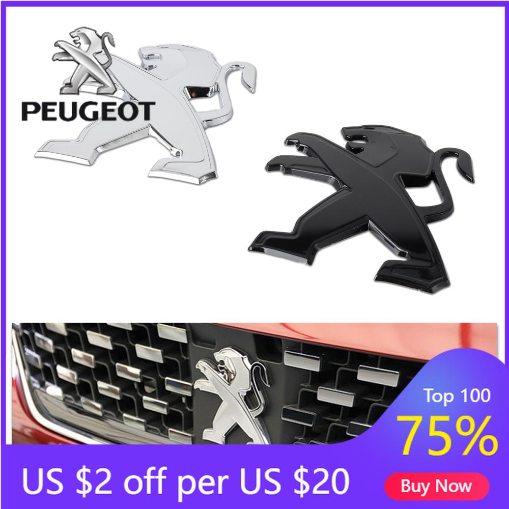 2026 Hot Car Sticker Car Hood Front Bonnet Grill Rear Trunk Emblem Sticker Decor Accessories For Peugeot 206 207 208 306 308 508