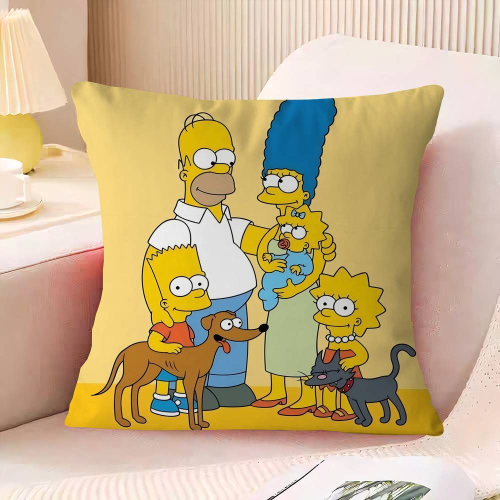Animation The S-Simpsons Cushion Cover Car Throw Pillow Case For Sofa Car Christmas Gift 40x40cm 45x45cm