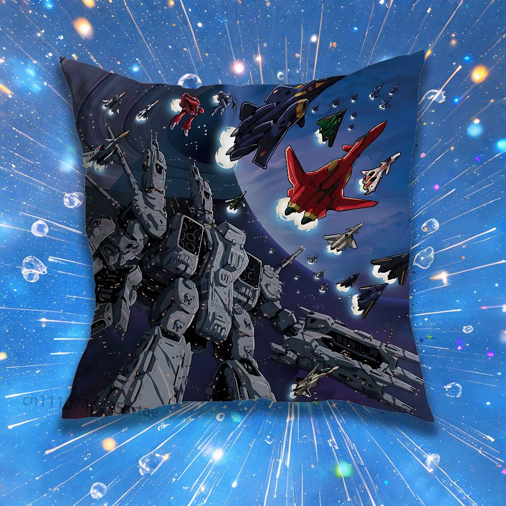 R-Robotech Anime Macross Pillow for Sofa Seat Chair Decorative/Modern Home Decor Print Throw Cushion