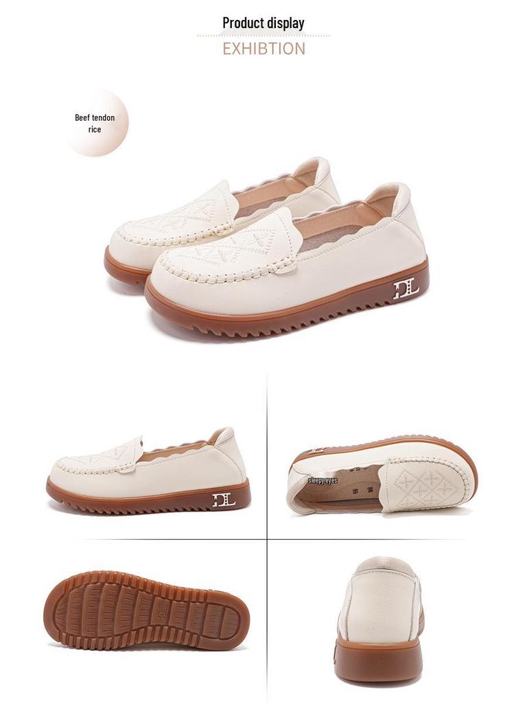 2025 Autumn Plus Size Women's Embroidered Non-Slip Soft Shoes, Sizes 35-42