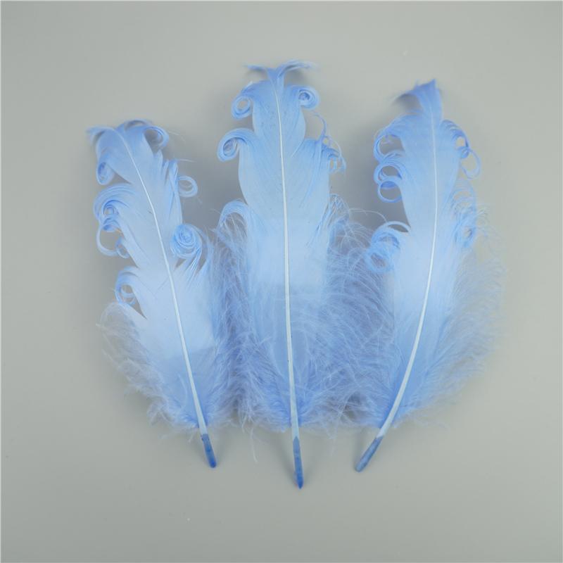 20Pcs Colored Spiral Goose Feathers for Crafts 12-18cm Dream Catcher Feather Artificial Decoration DIY Wedding Party Accessories
