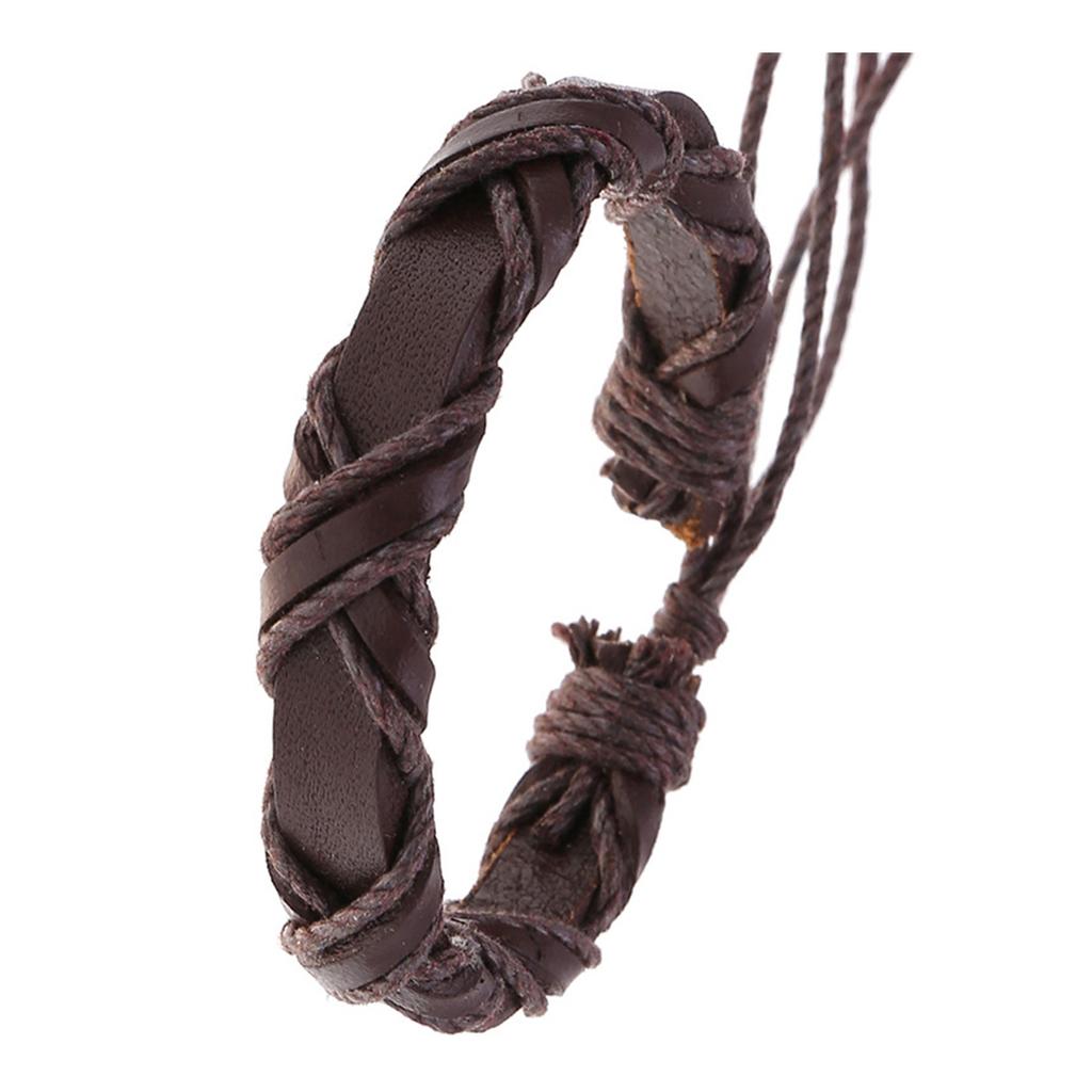 Elegantes handgewebtes robustes PU-Lederarmband für Männer und Frauen für Modebegeisterte und Trendsetter Freizeitkleidung