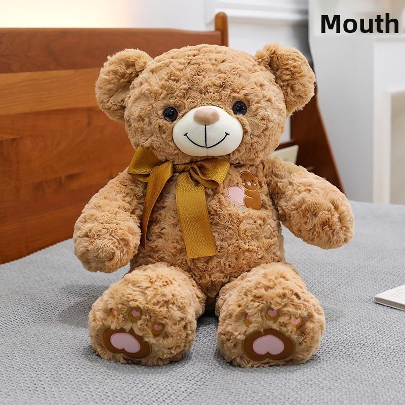 Plush Bear Toy Gift For Friends With Super Soft Short Pile For Home Decor