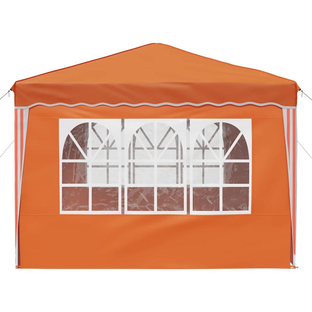 Pop Up Party Tent 288 X 288 X 245 Cm Orange Oxford Fabric