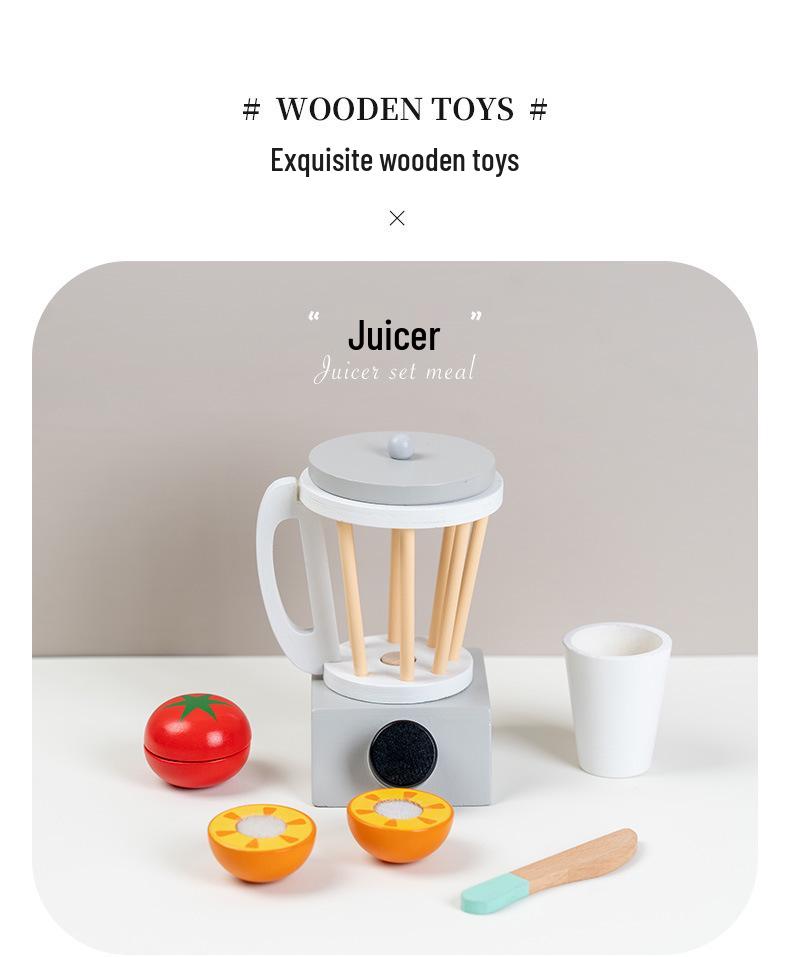 Wood Kids Play Kitchen Set: Pretend Cooking Toy for Boys & Girls, Ideal Birthday Gift