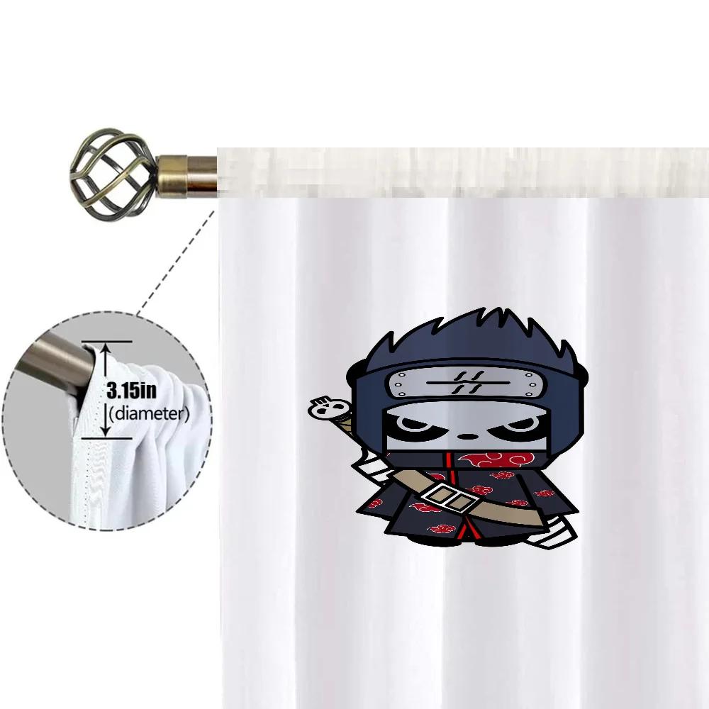 Home Interior Kitchen Curtains for Living Room 2 Pieces Blackout Curtains Door Curtain Naruto Bedroom Decoration Partition Shade