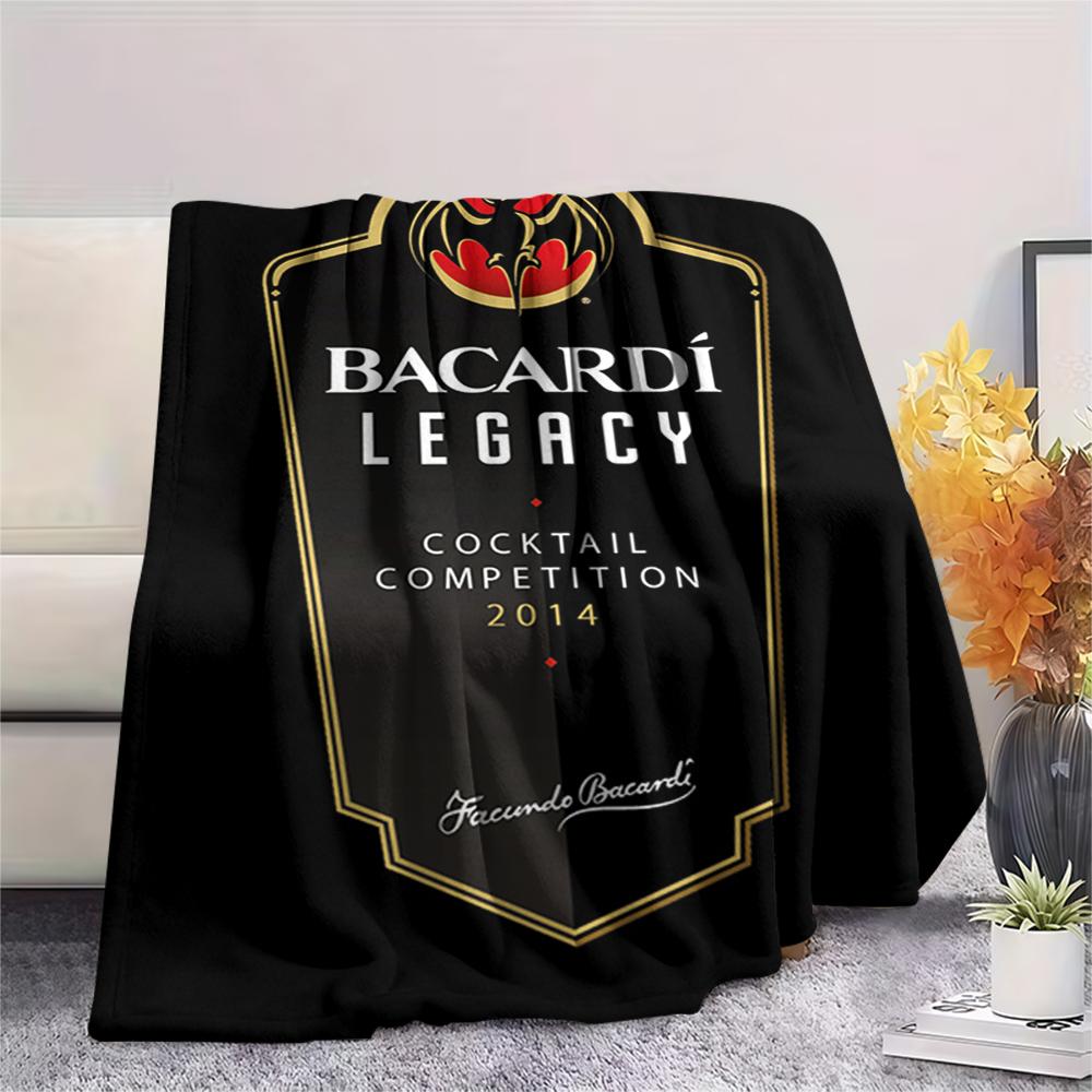 1 Stück Bacardi-Print Flanelldecke, Hohe Qualität, Bequem für alle Jahreszeiten, Heimdekoration, Wärme und Komfort, Perfekt für Weihnachtsgeschenke