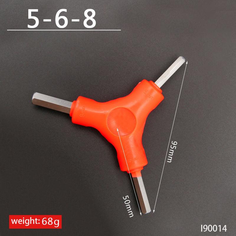 Three-way Triangle Wrench Bicycle Hexagon Wrench, Bicycle Torque Wrench, Hexagon Wrench Repair Tools