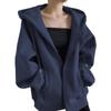 Womens Oversized Cotton Hoodie Loose Fit Casual Fall Winter Sweatshirt Slimming Mid Length