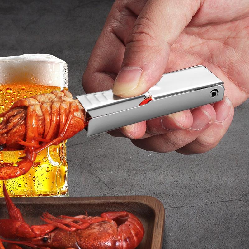 4Pcs Crayfish Peeler Tool, Stainless Steel Crawfish Sheller Device Quick Shrimp Tails Remover Tool Practical Gadget Accessories