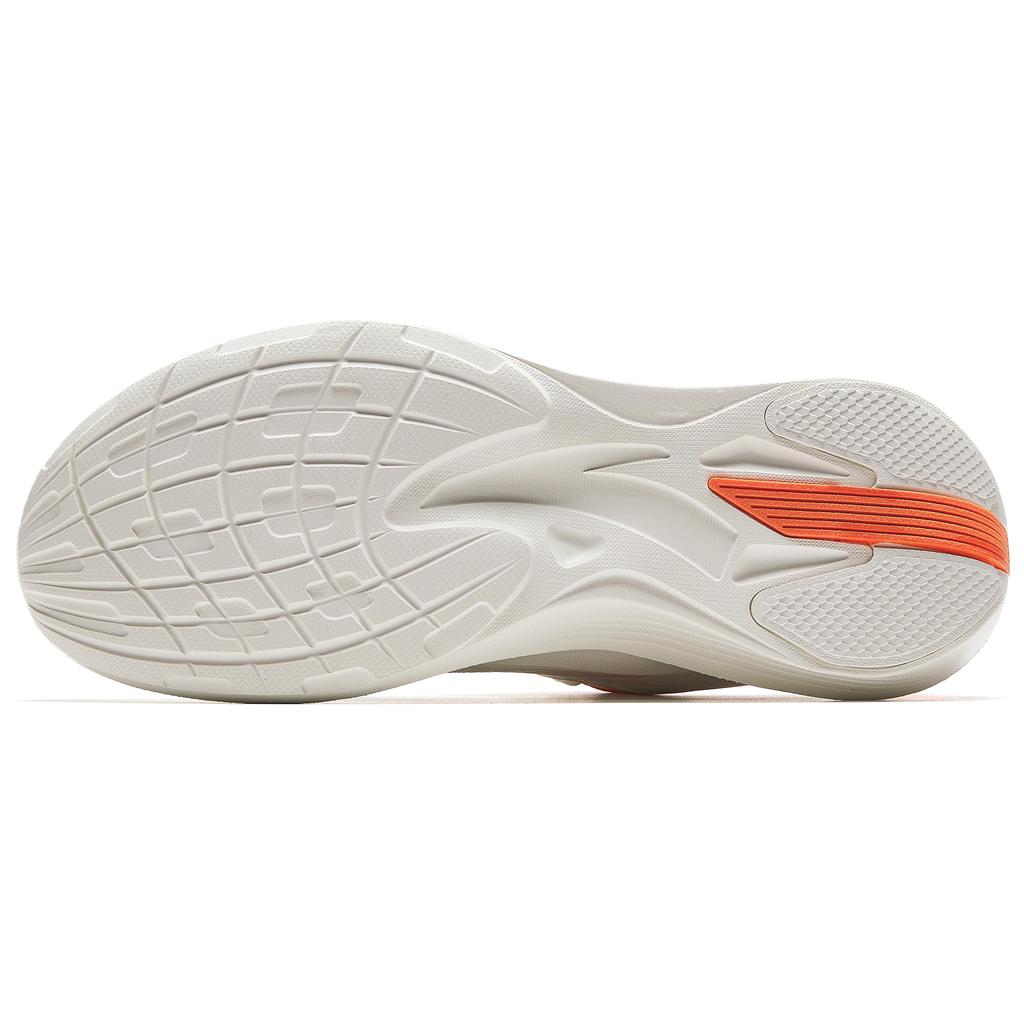 New Anta New Stinger Anti Slip And Wear Resistant Breathable Low Top Running Shoes Men's White Orange 912335580-1