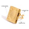 Yori Patterned Square Heart Photo Box Adjustable Opening Ring Waterproof Smooth Metal Handmade Polished Jewelry