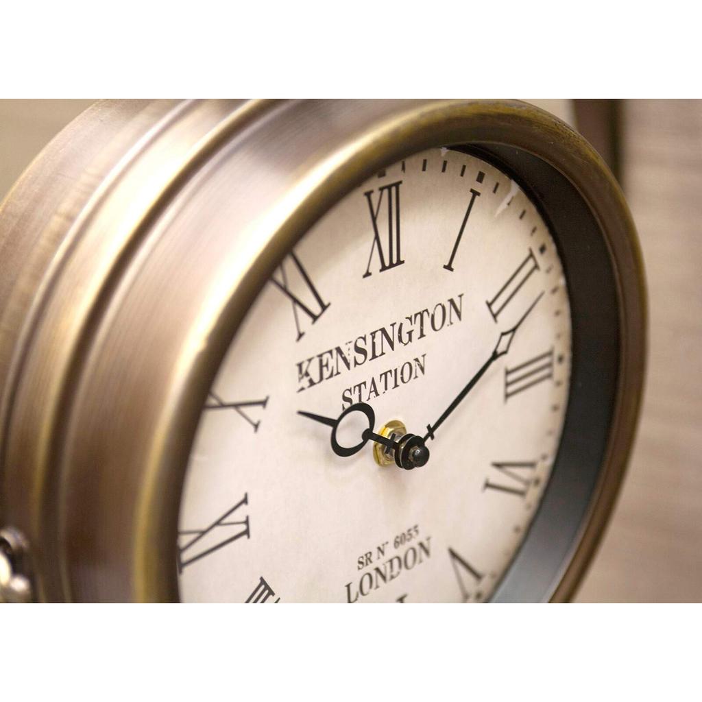 Kensington Station Clock Bronze (Wall-Mounted Double-Sided Clock) - (Large)
