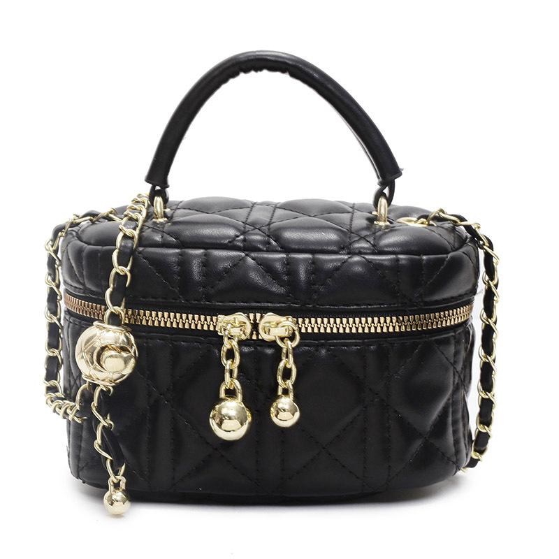 New Product Fashionable and Simple Small Fragrant Wind Diamond Box Bag Versatile High-end Temperament Chain Crossbody Women's Bag