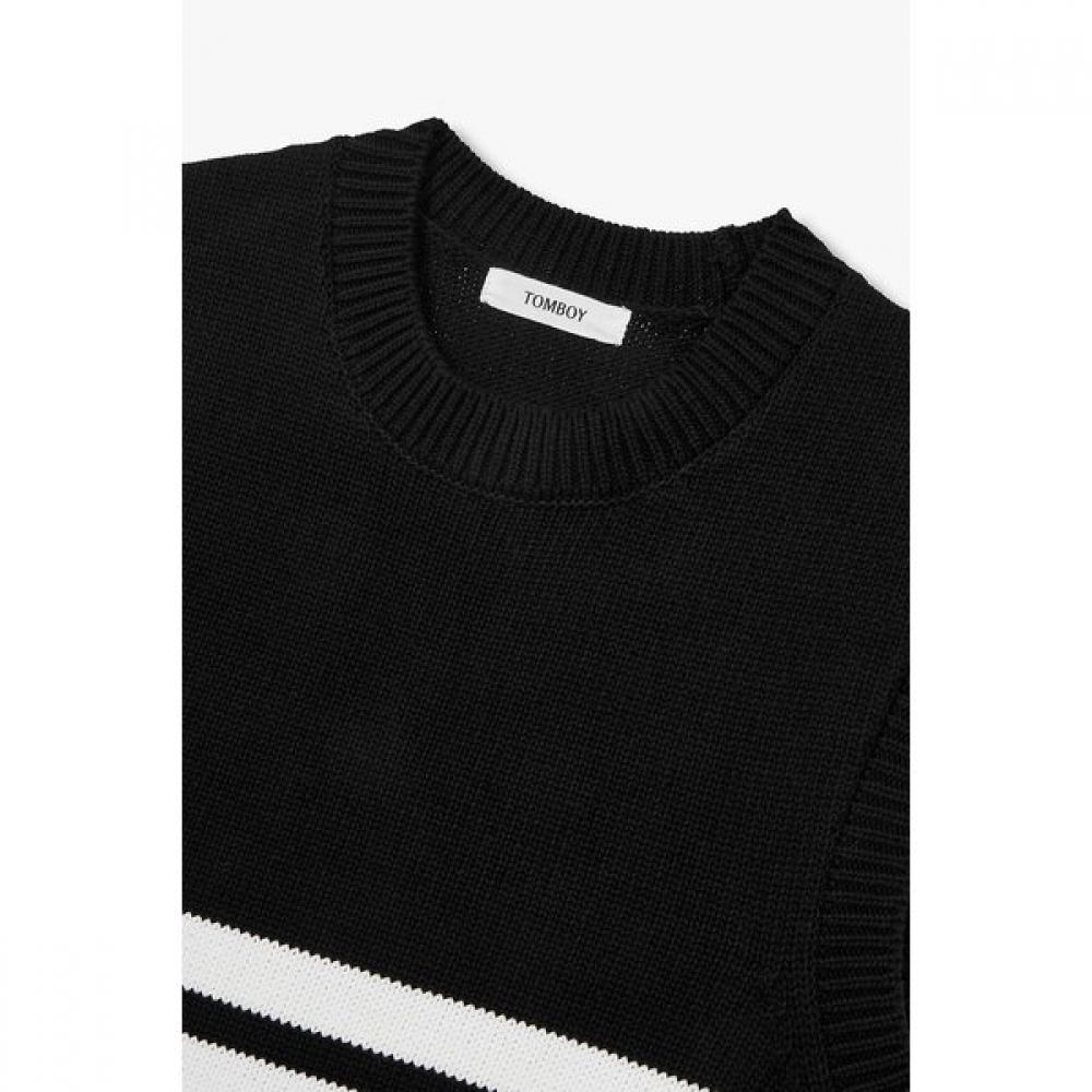 Studio Tomboy Stripe Knit Vest  9106152100ct 