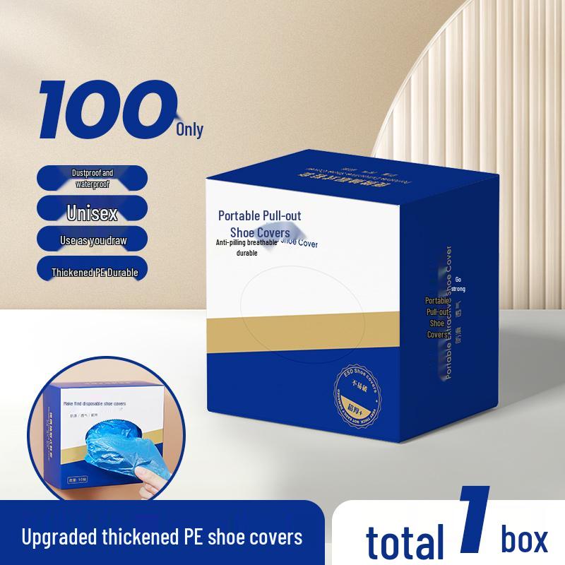 Waterproof Non-Slip Disposable Shoe Covers: Thick, Wear-Resistant, Non-Woven Foot Covers for Indoor Use