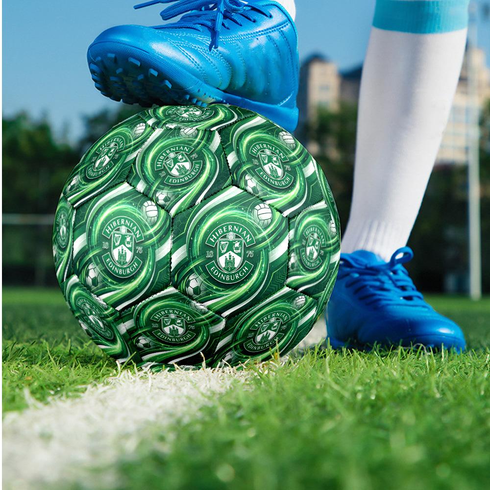 Hibernian FC Size 5 Standard Football Durable Training Match Soccer Ball for Adult Outdoor Sports