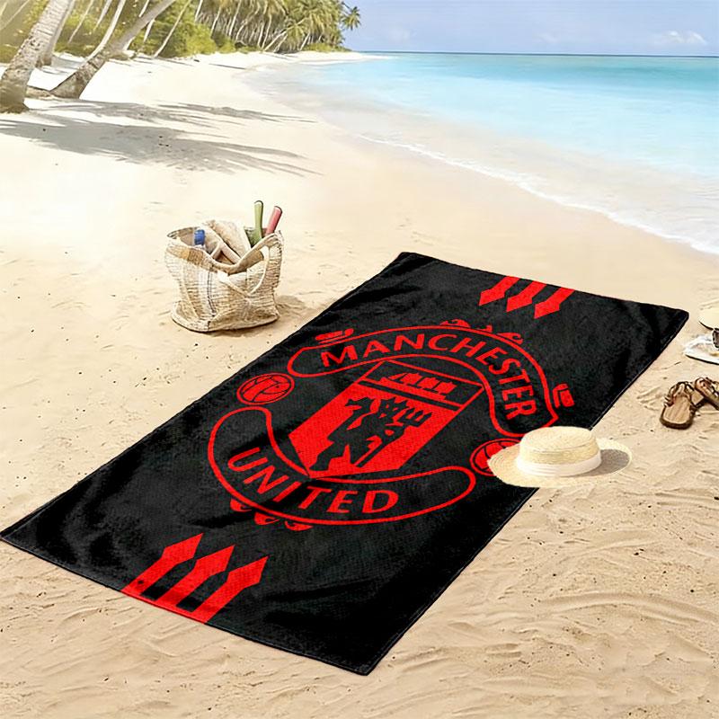 Asciugamano da Spiaggia Stampa Tifosi Fedeli MUFC, Asciugamano Grande Morbido Asciugatura Rapida per Spiaggia Campeggio Nuoto