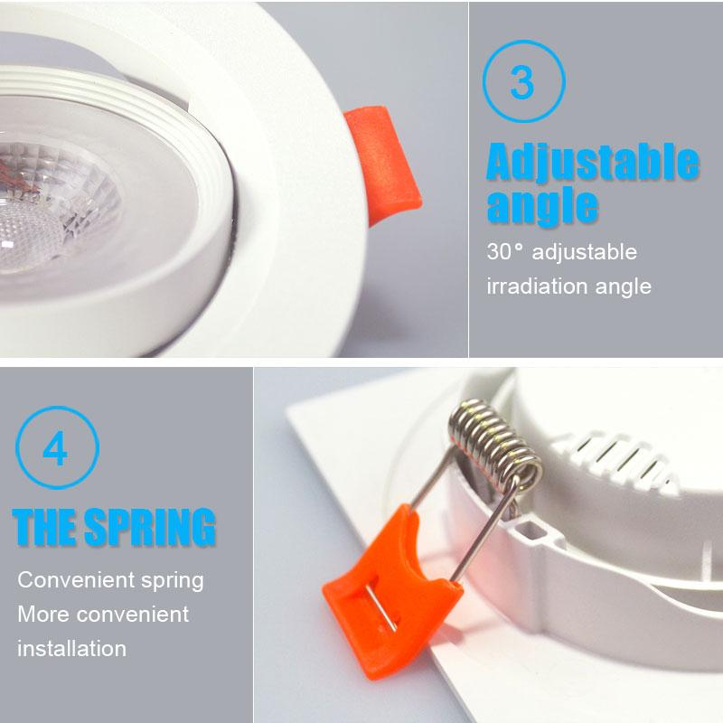 20 adet Led Downlight 5W 7W 9W 12W 110V/220V Tavan Lambası Gömme Downlight Yuvarlak/Kare Led Panel Işık Spot