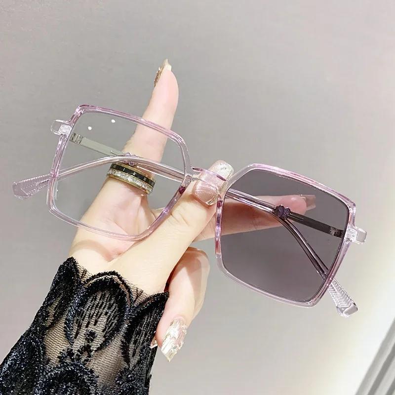 

Модные квадратные очки для близорукости, фотохромные трехмерные очки-бабочки для близорукости, очки, меняющие цвет от синего света -2.5