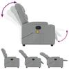 Massage Relax Chair Light Grey Fabric