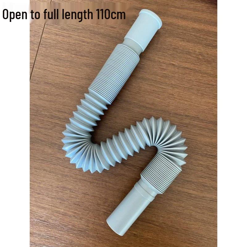 

Телескопический стальной гофрированный сливной шланг с защитой от запаха для бытовых и гостиничных раковин в ванных комнатах