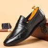 Fashion Man Lightweight  Casual Leather Loafers Fashion Outdoor Driving Office Footwear Casual Business Dress Shoes Slip On Walking Shoe