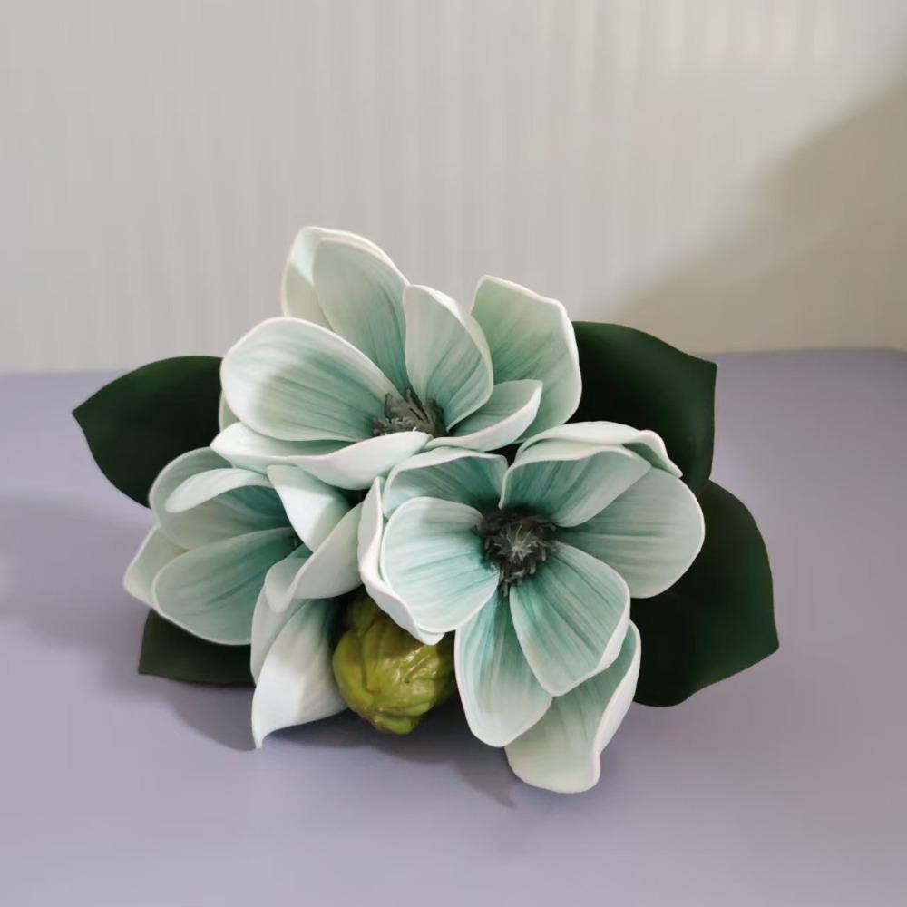 Real Touch Artificial Magnolia EVA Fake Orchid Lifelike Simulated Flowers  Gift