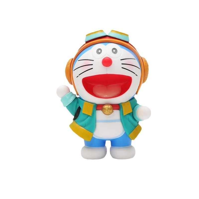 Space Ding Dang Cat Doraemon Blue Fat Plastic Doll Model Figurine Ornament