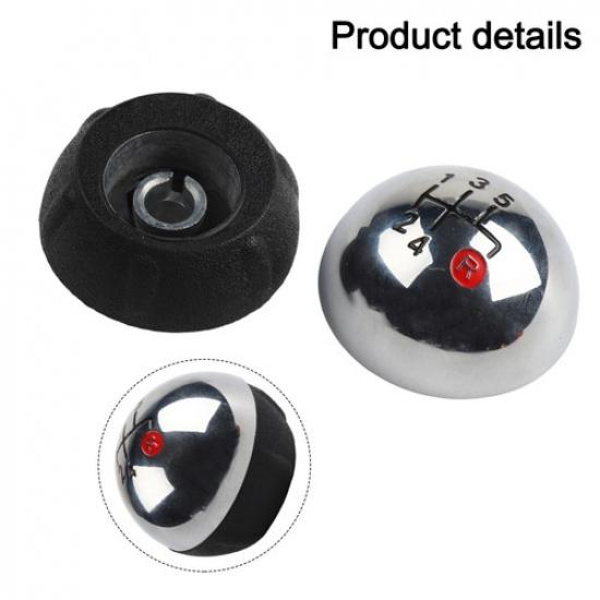 Modern Black Chrome Manual Gear Shift Knob for Fiat 500 tallation Kit