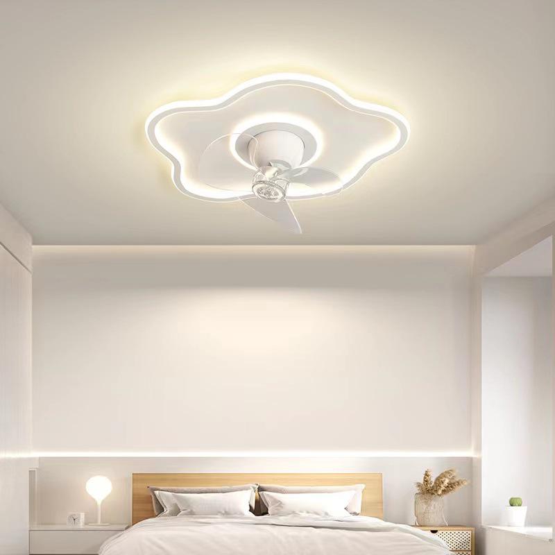 360° Rotatable Silent Minimalist Ceiling Light with Fan for Bedroom and Study