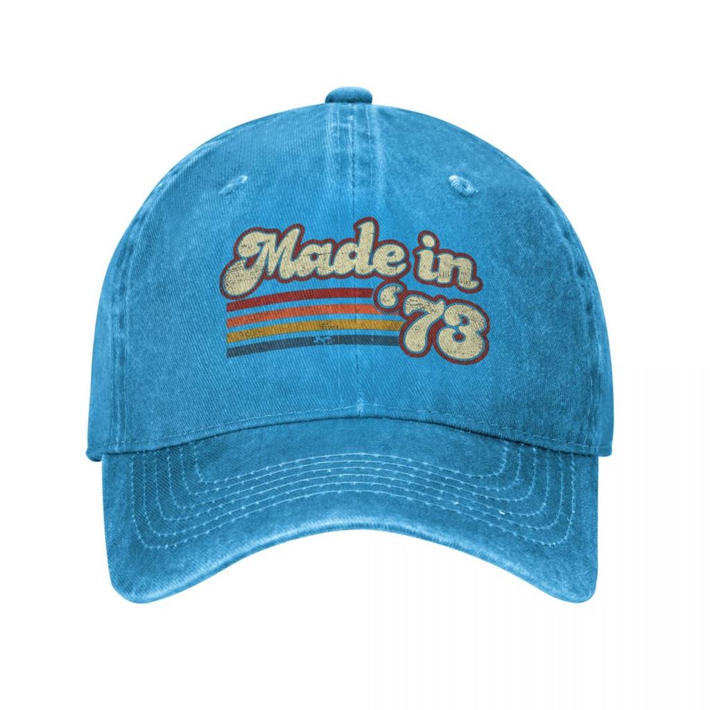 Vintage Made In 1973 50th Birthday Trucker Hat Merchandise Casual Distressed Washed Snapback Hat For Unisex Style Adjustable