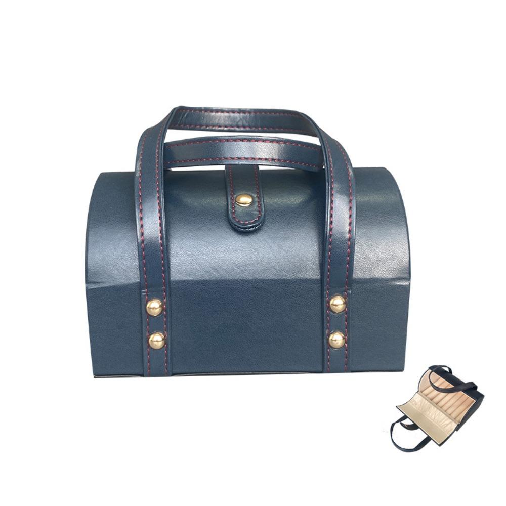 PU Leather Bracelet Display Box 7Positions Bracelet Carrying Case  Watch Protective