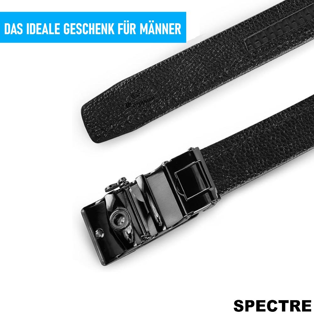 SPECTRE Belte Automatisk Spenne Svart Lær Herrebelte Elegant Bukser Jeans