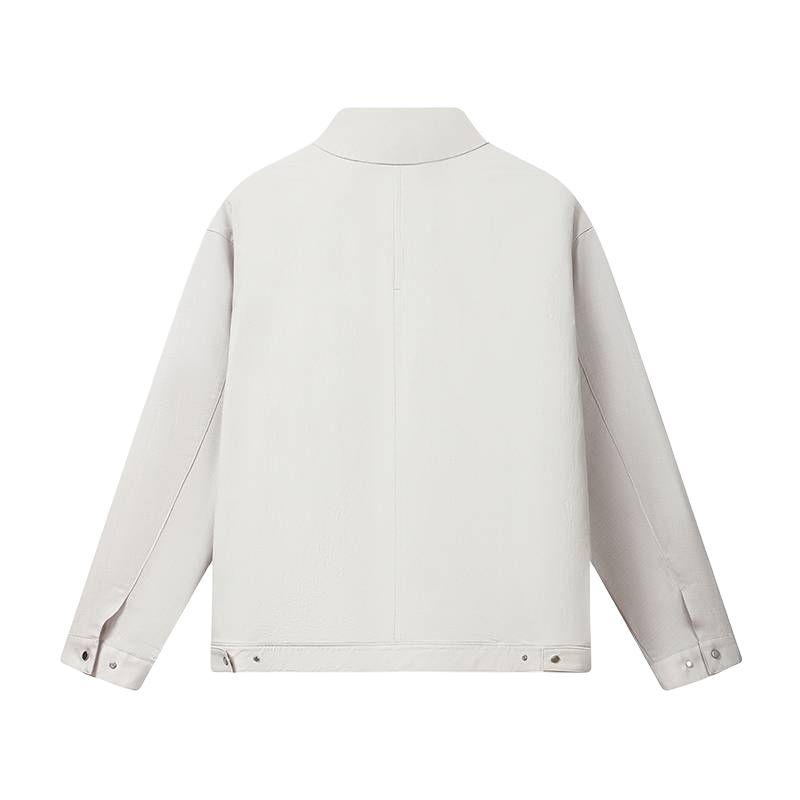Fila Morandi Milano Series Woven Stand Collar Loose Fit Solid Color Long Sleeve Jacket Men jackets F11M635701F-IV