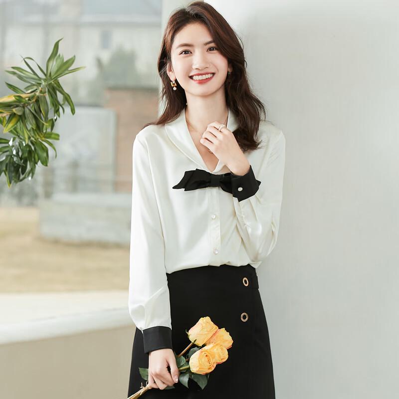 

Women s V-Neck Long Sleeve Chiffon Blouse M