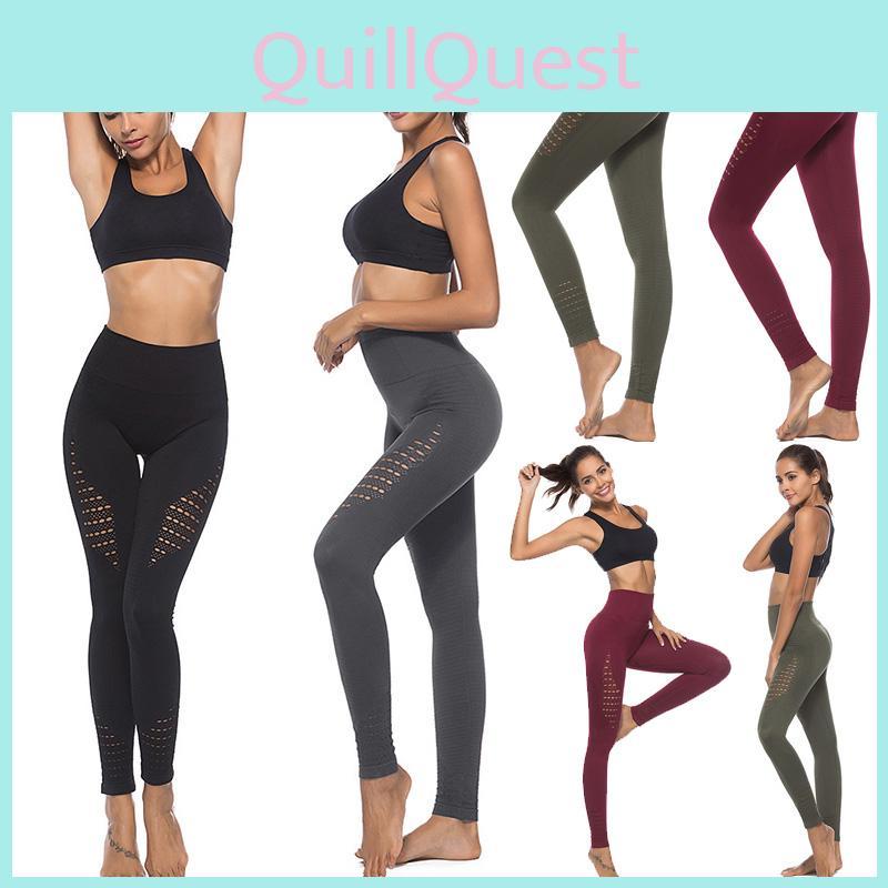 Damen Push-Up Yoga-Leggings Mit Hoher Taillenstütze Und Hohlmuster Für Aktive Fitness
