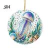 Durable Acrylic Coastal Decor Ocean Theme Pearl Art Hanging Ornament, 2D Flat Decorative Pieces for Bedroom Office Sea Life Suncatcher, Beaded Pattern