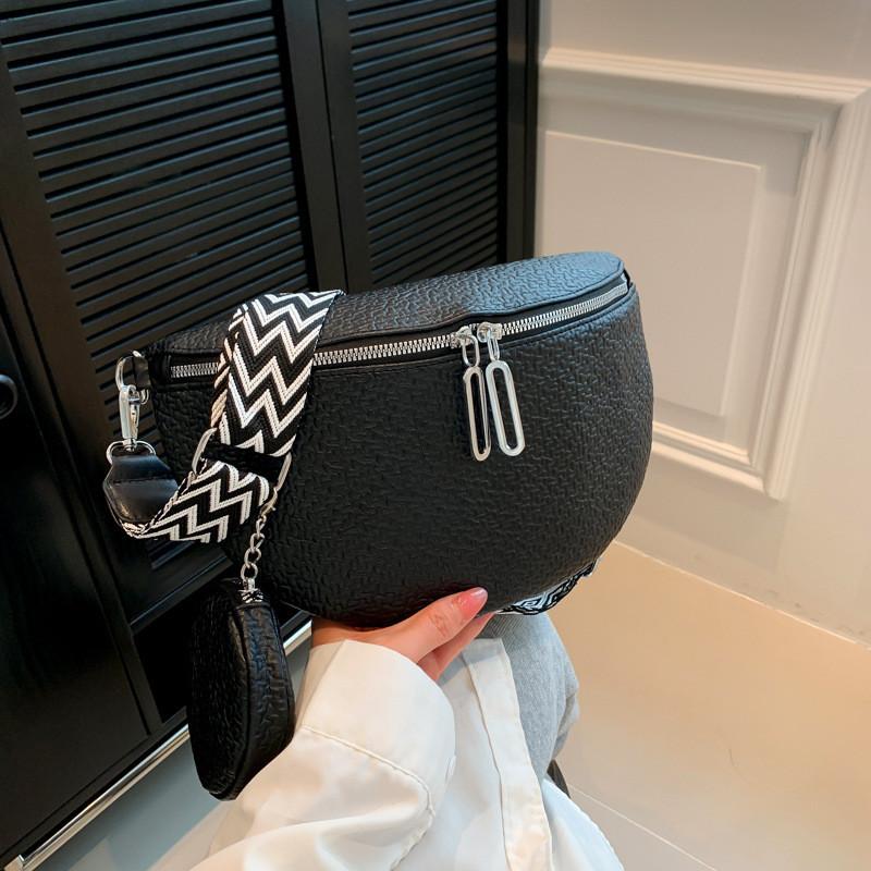 Large Capacity Minimalist Chic Shoulder Bag Casual Trendy Phone Bag For Women чёрный