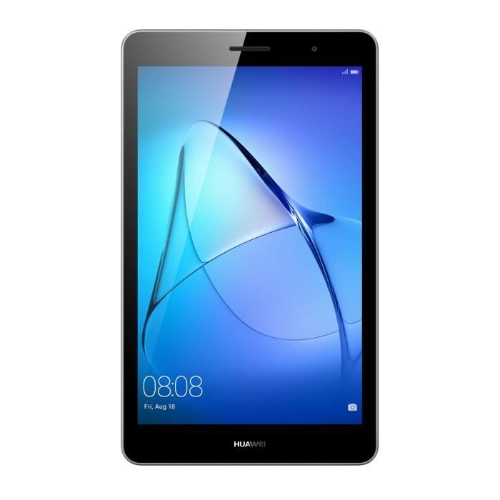 Huawei tablette tactile mediapad t3 8" ips 1280 x 800 -android 7.0 - 16 go microsd - logement microsd - gris