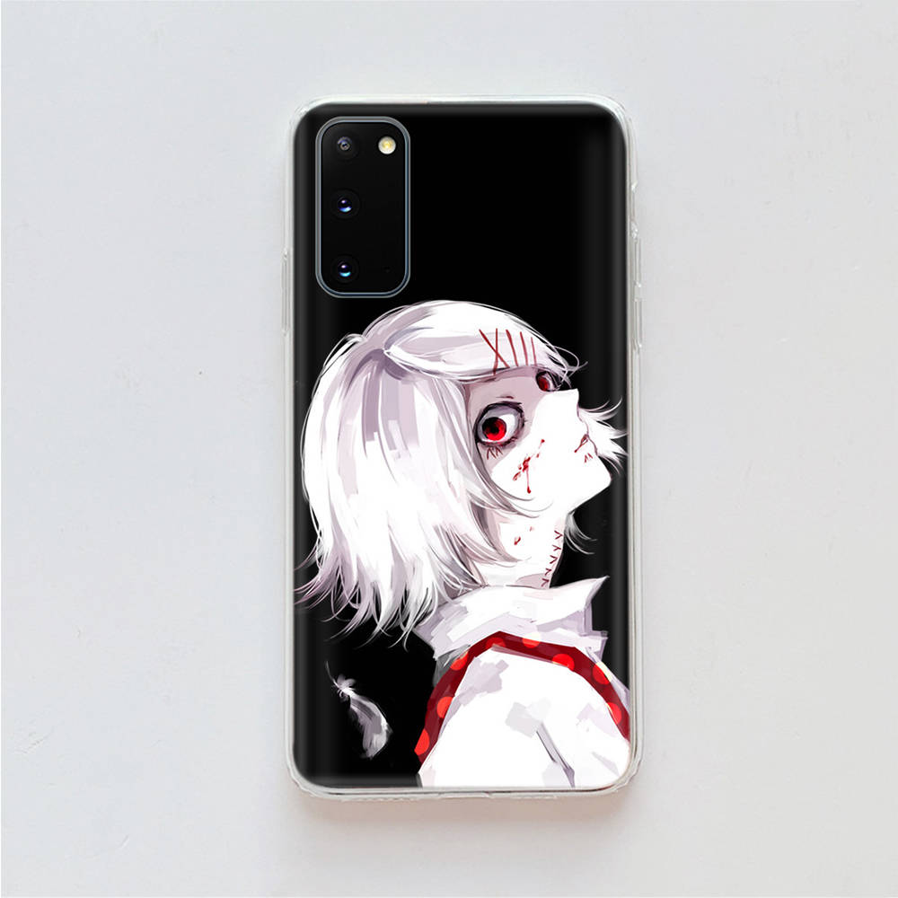 

AD98 Токийский Гуль Прозрачный чехол для Samsung A04 A14 A23 A34 A54 M23 M33 M52 M53 Realme 10 9 C30S C35 C55 VIVO Y02 Y21 Y33S Y51 X80 V25 Чехол VIVO Y51 2020 эбеновый