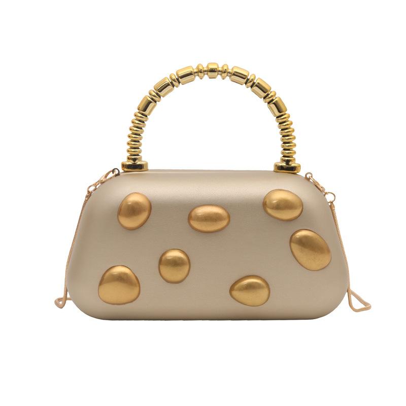 Women's cosmetic bag luxury designer bags 2025 new shoulder messengerbag high end wallet korean popular clutch Rivet evening bag