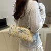 Cloth Bow Shoulder Bag Flower Underarm Bags All-match French Stick Handbag  Girls