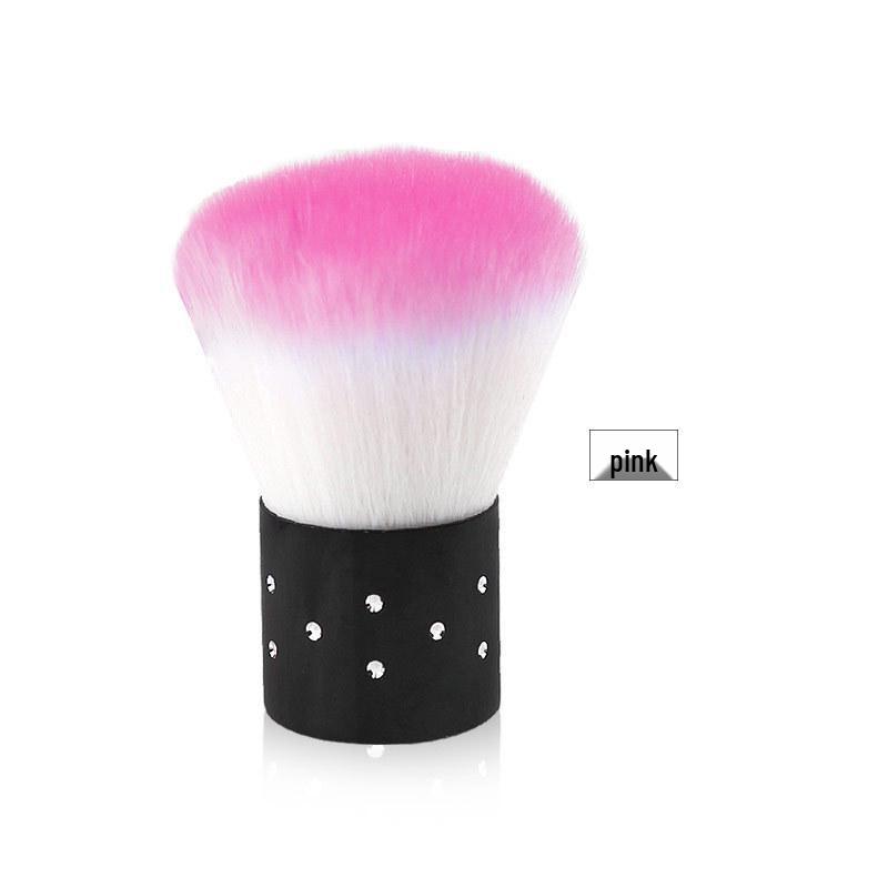 Nail Art Tool Set: Mushroom Cleaning Brush, Polishing Tofu Block, and Nail File Combo розовый