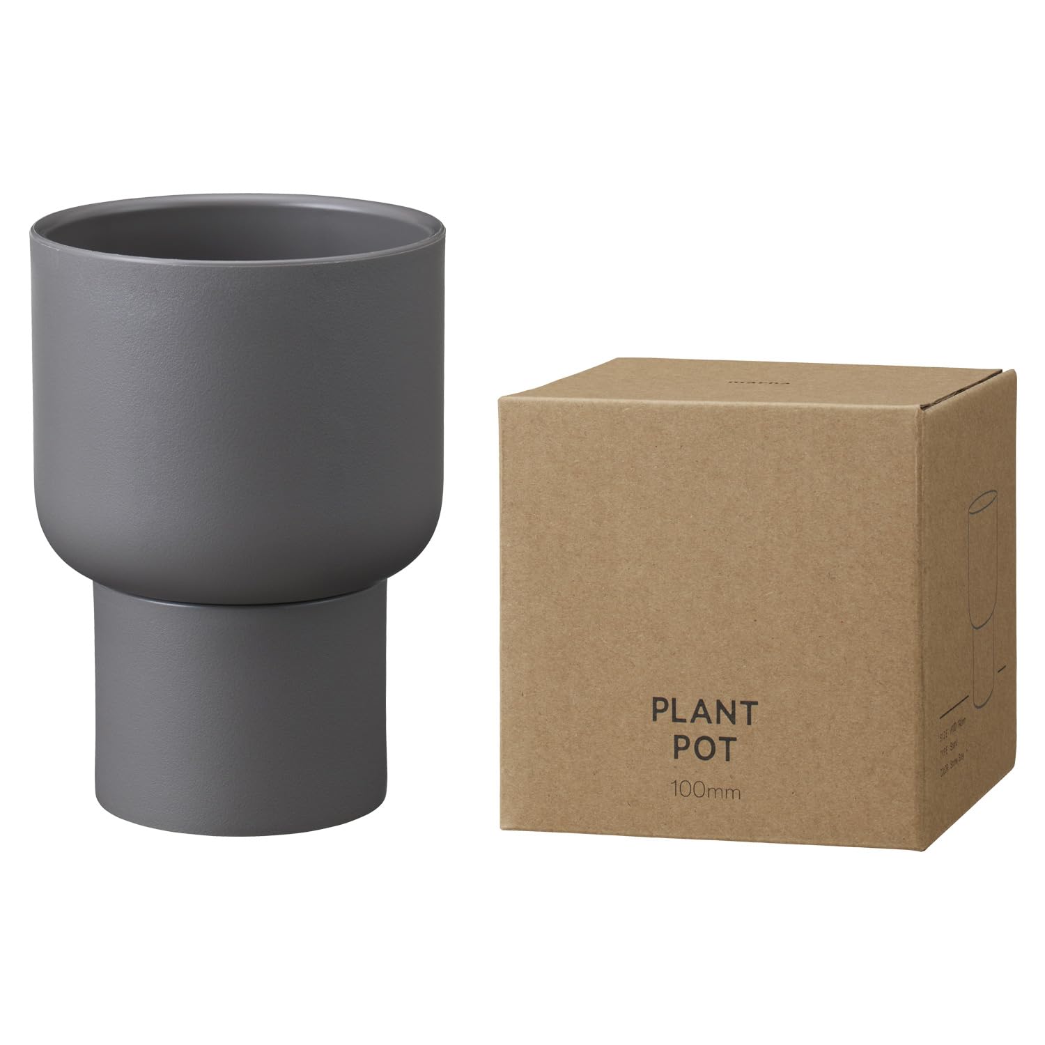marna Plant Pot Equivalent to a 3 Easy to Drain and Easy to Stone S506GY (100mm / No. Pot) - (Lightweight Move) - Gray,