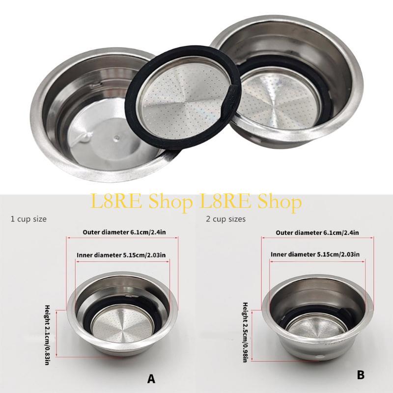 L8RE 51mm Espresso Filter Basket Stainless Steel Coffee Ground Strainer for Coffee